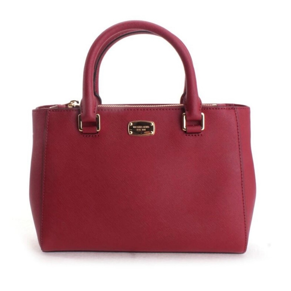 🔥 Michael Kors Leather XS Satchel Cherry Color